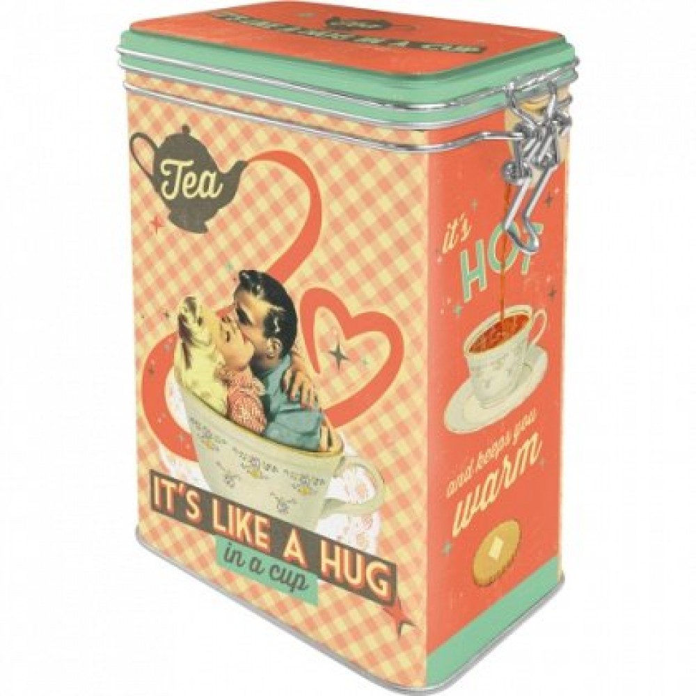 Cutie metalica cu capac etans - Tea It's like a hug in a cup